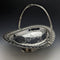 1902 British antique silver plate large basket Walker and Hall